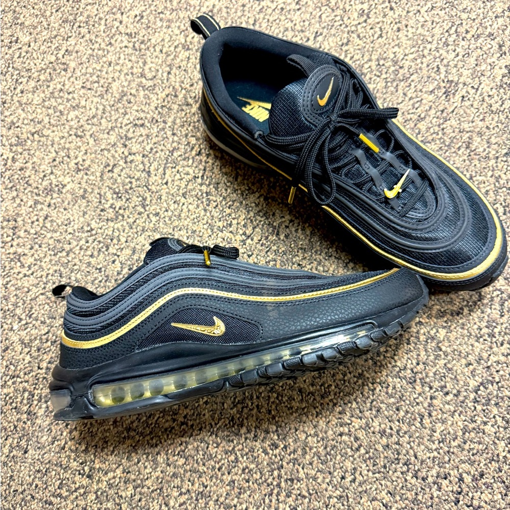Nike Air Max 97 Black and Gold Sz 12